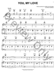 You, My Love piano sheet music cover